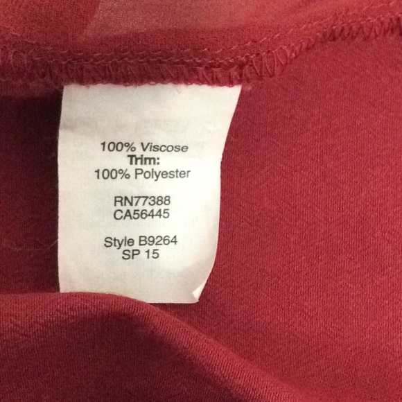 Madewell Brick Red Trapeze Pleated Top Sz 4 - Picture 5 of 8